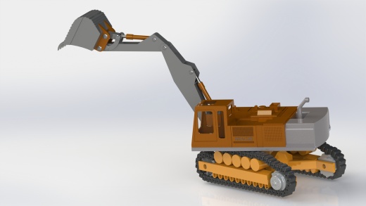 Excavator 3D model履带挖掘机缩略图